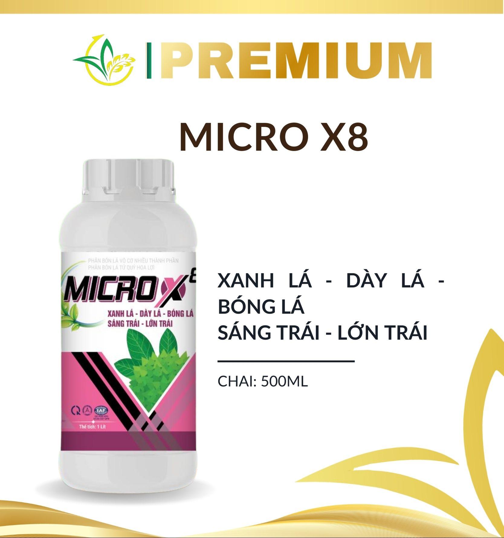 Xanh Lá - Dày Lá Micro X8 Chai 1 Lít