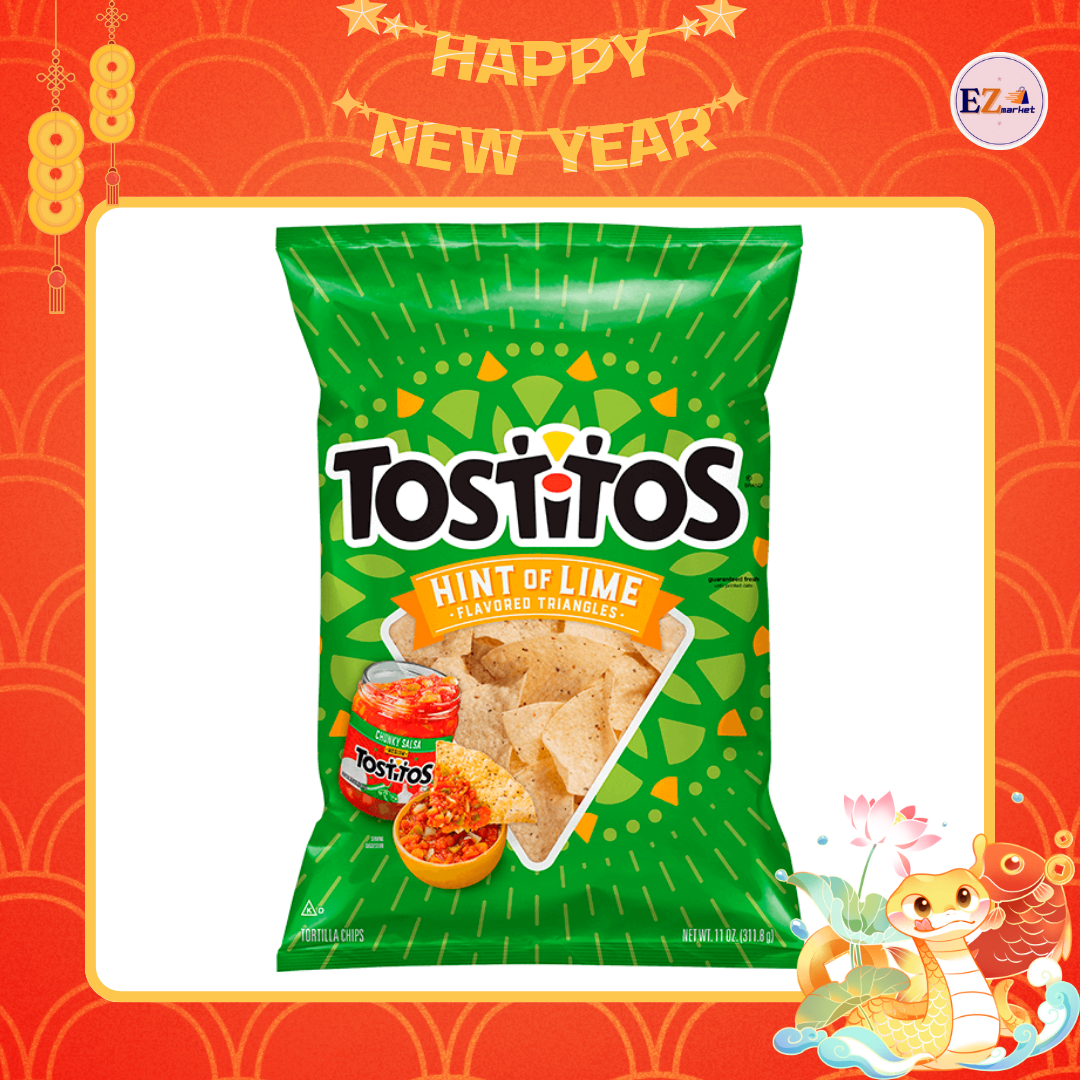 Bánh snack bắp vị chanh Tostitos White Corn Hint of Lime  283.5g HSD: 31.12.2025