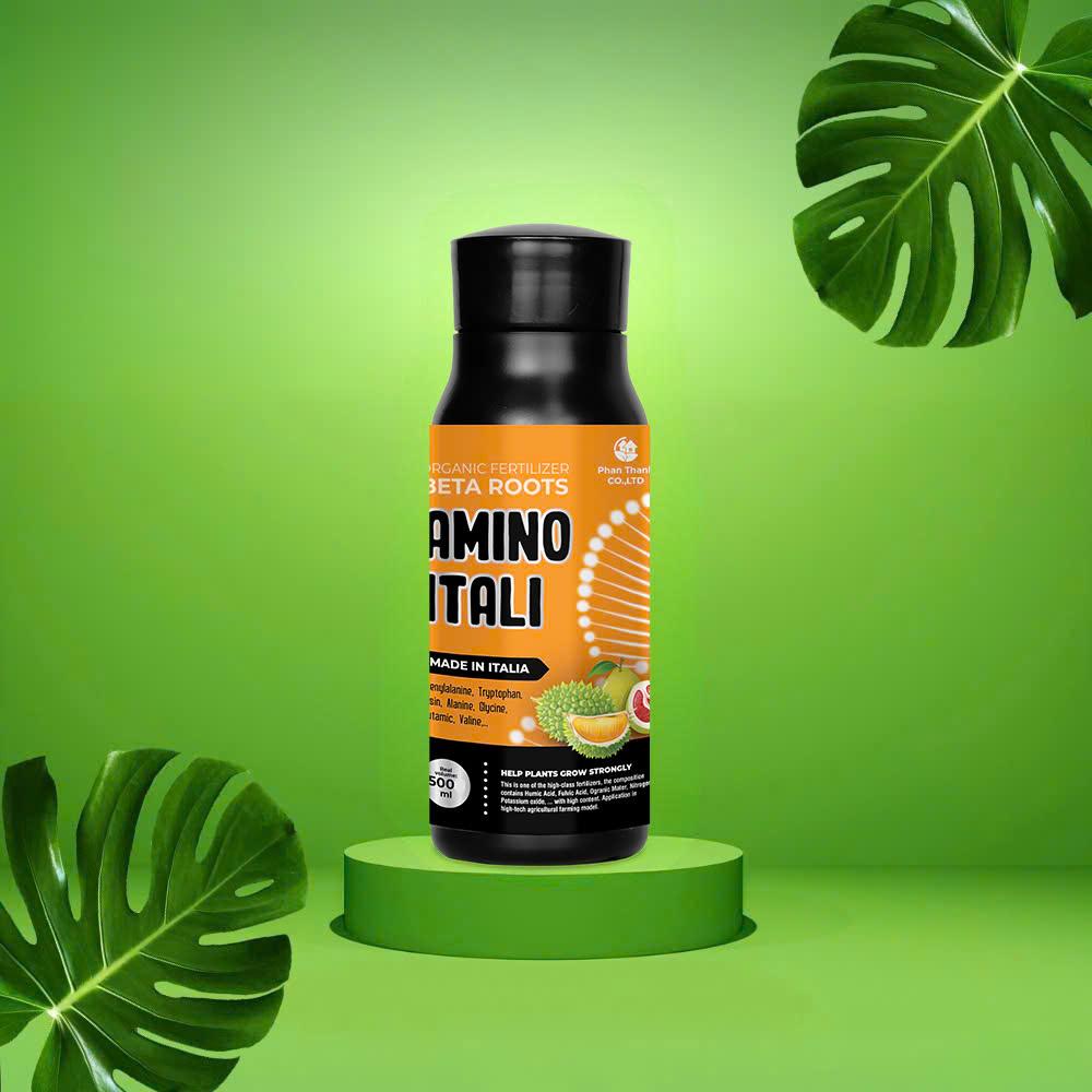 Phân bón Amino Itali 500ml xanh lá, dưỡng bông, nuôi trái, vô gạo, nhập khẩu Châu Âu (Italia)