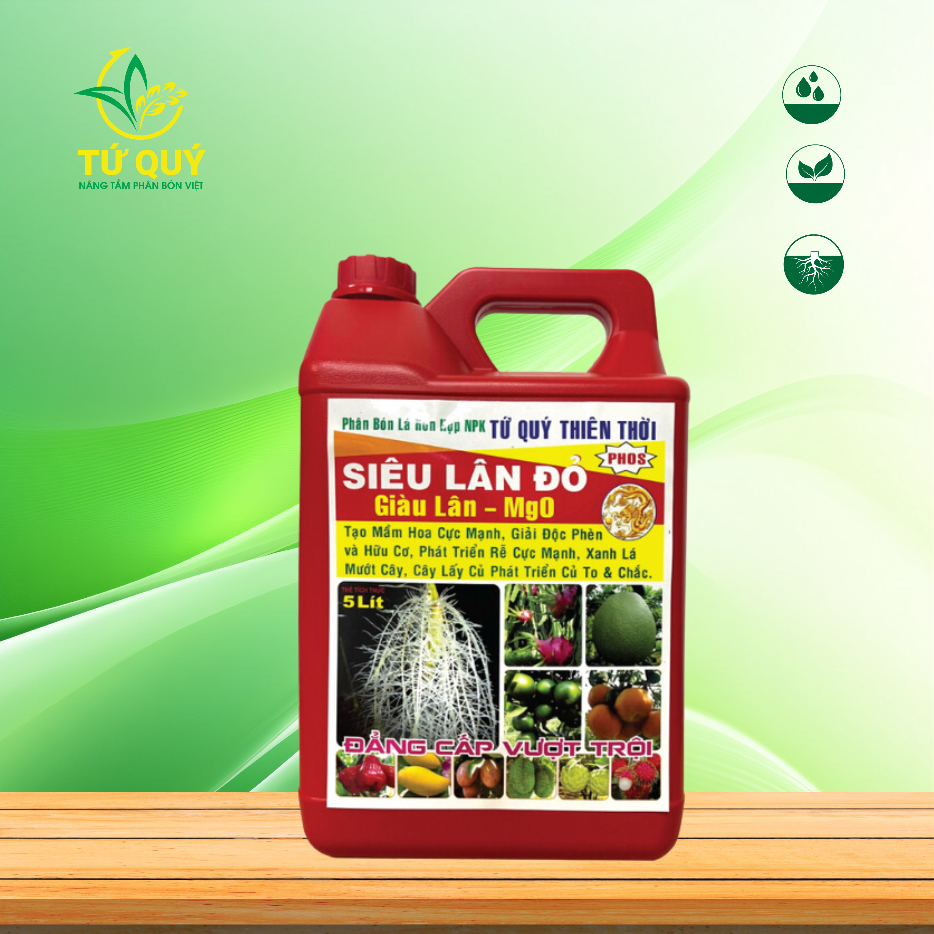 Siêu Lân Đỏ Tứ Quý Thiên Thời Can 5L
