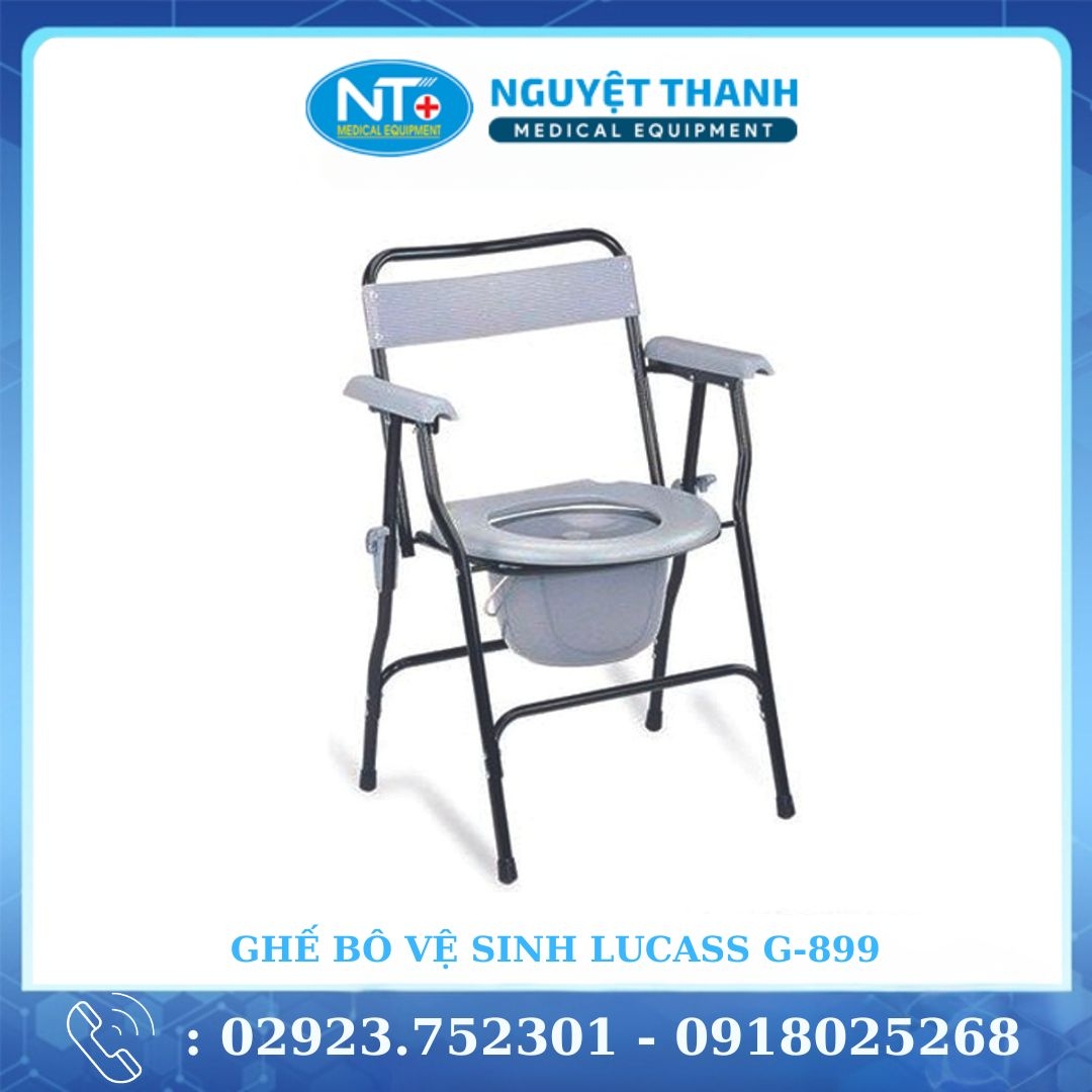 Ghế Bô Vệ Sinh Lucass -G899 ( Không Bánh Xe, Khung Sơn, Bô Tròn )