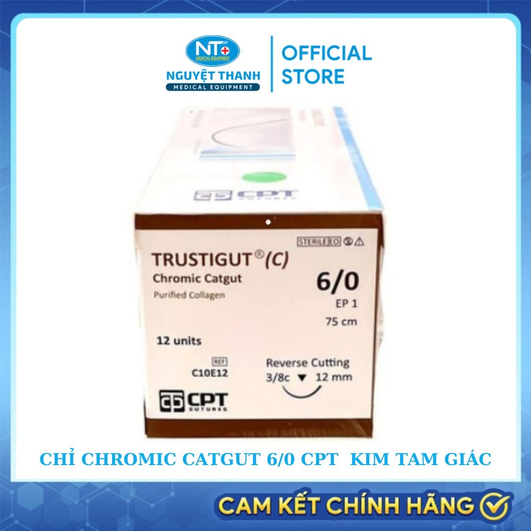 Chỉ Chromic Catgut 6/0 CPT Kim Tam Giác