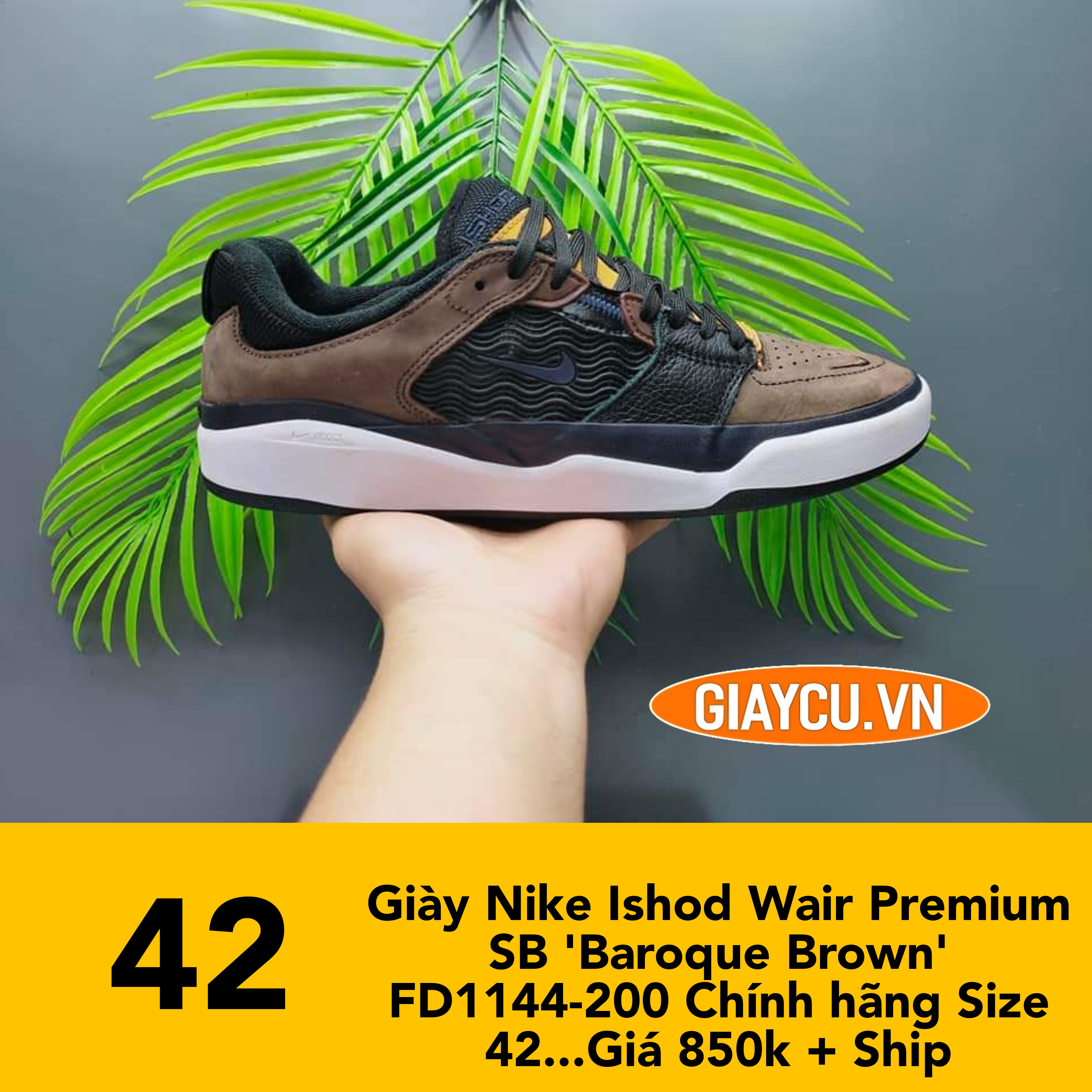 Giày Nike Ishod Wair Premium SB 'Baroque Brown' FD1144-200 Chính hãng 