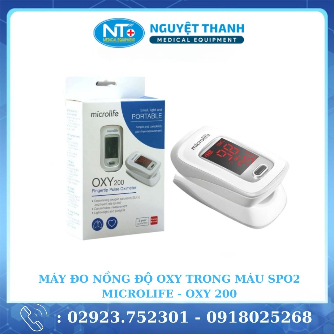 Máy Đo Nồng Độ Oxy Trong Máu Spo2 Microlife - OXY 200
