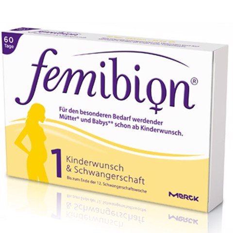 FEMIBION - Thuốc bổ cho phụ nữ sắp mang bầu và 12 tuần đầu thai kỳ - Hộp 60 Viên