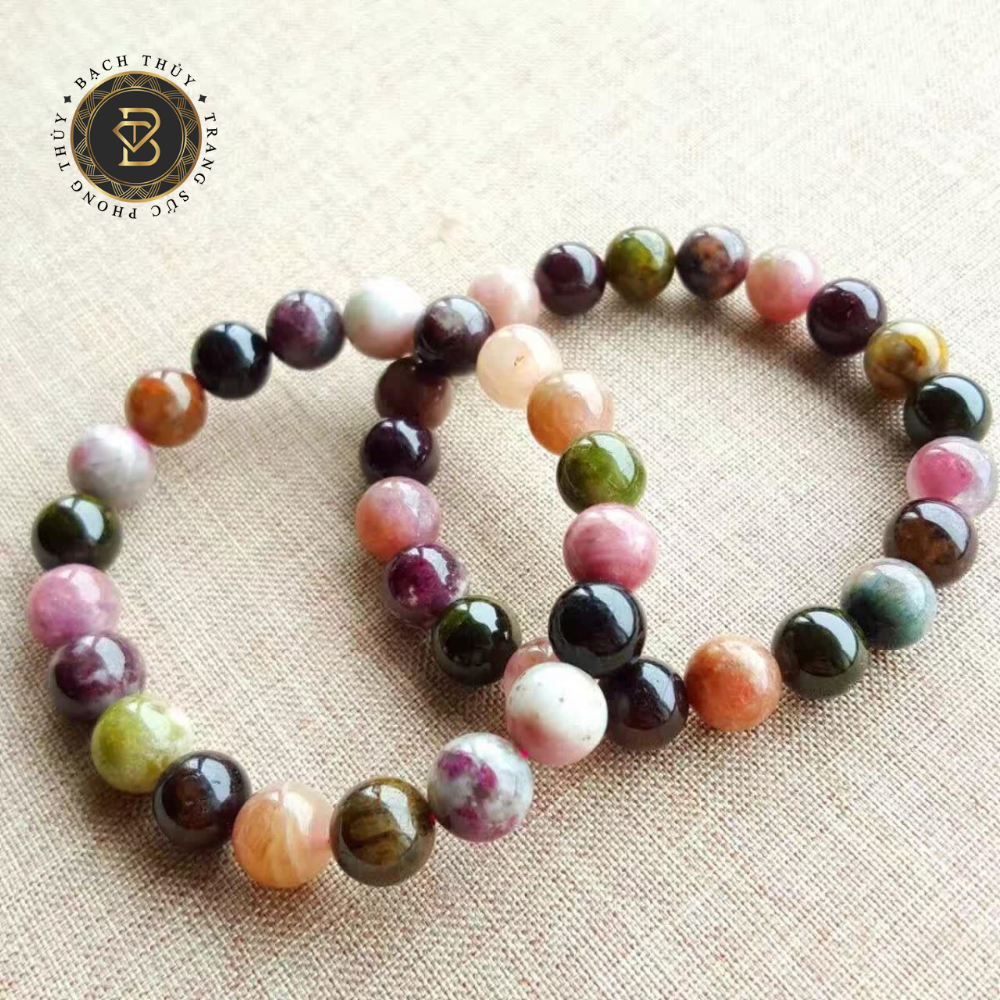 Vòng đá Tourmaline Đa Sắc