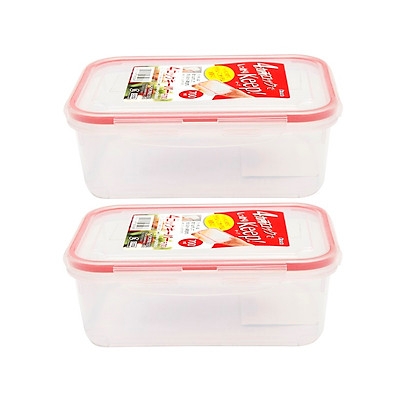 Hộp nhựa nắp silicon thấp 1,3L INOMATA