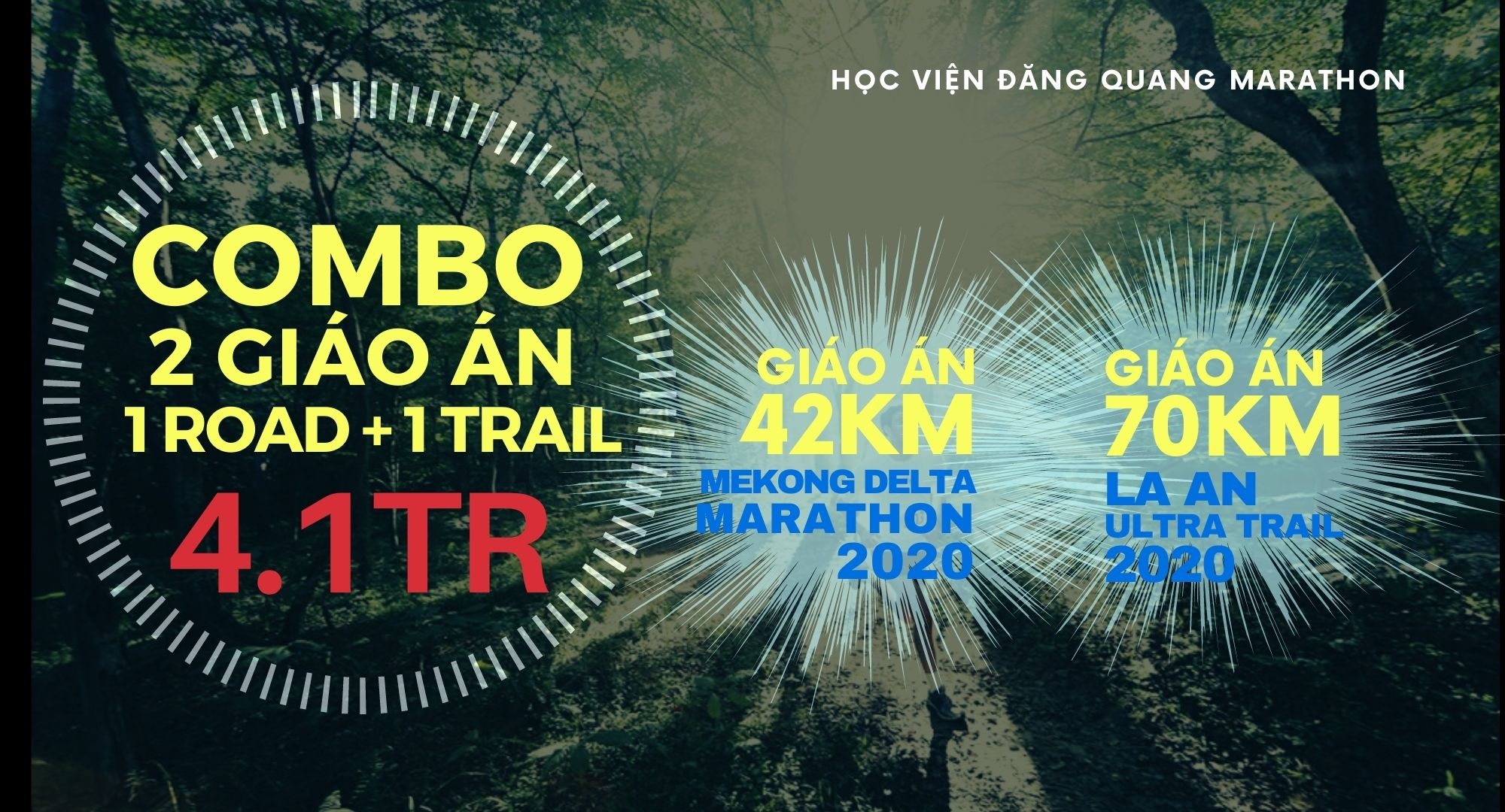 COMBO GIÁO ÁN 42KM MEKONG DELTA MARATHON + GIÁO ÁN 70KM LA AN ULTRA TRAIL