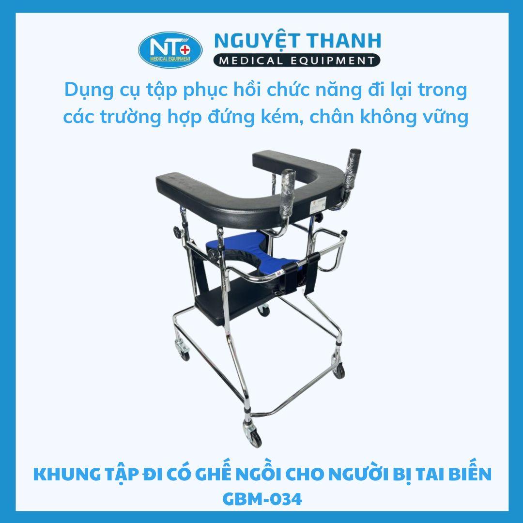 Khung Tập Đi Có Ghế Ngồi Cho Người Bị Tai Biến GBM-034