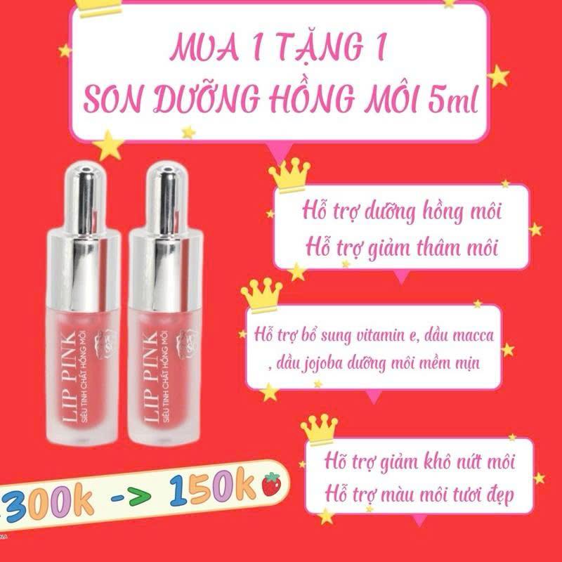 [ 1 tặng 1 ]Son Dưỡng Hồng Môi Lip Pink 5ml - Khử thâm môi, dưỡng hồng và cấp ẩm môi