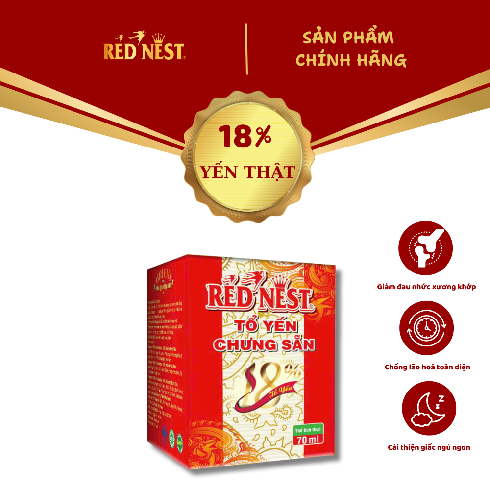 YẾN SÀO KHÁNH HÒA CHƯNG SẴN ĐƯỜNG 18% LỌ REDNEST
