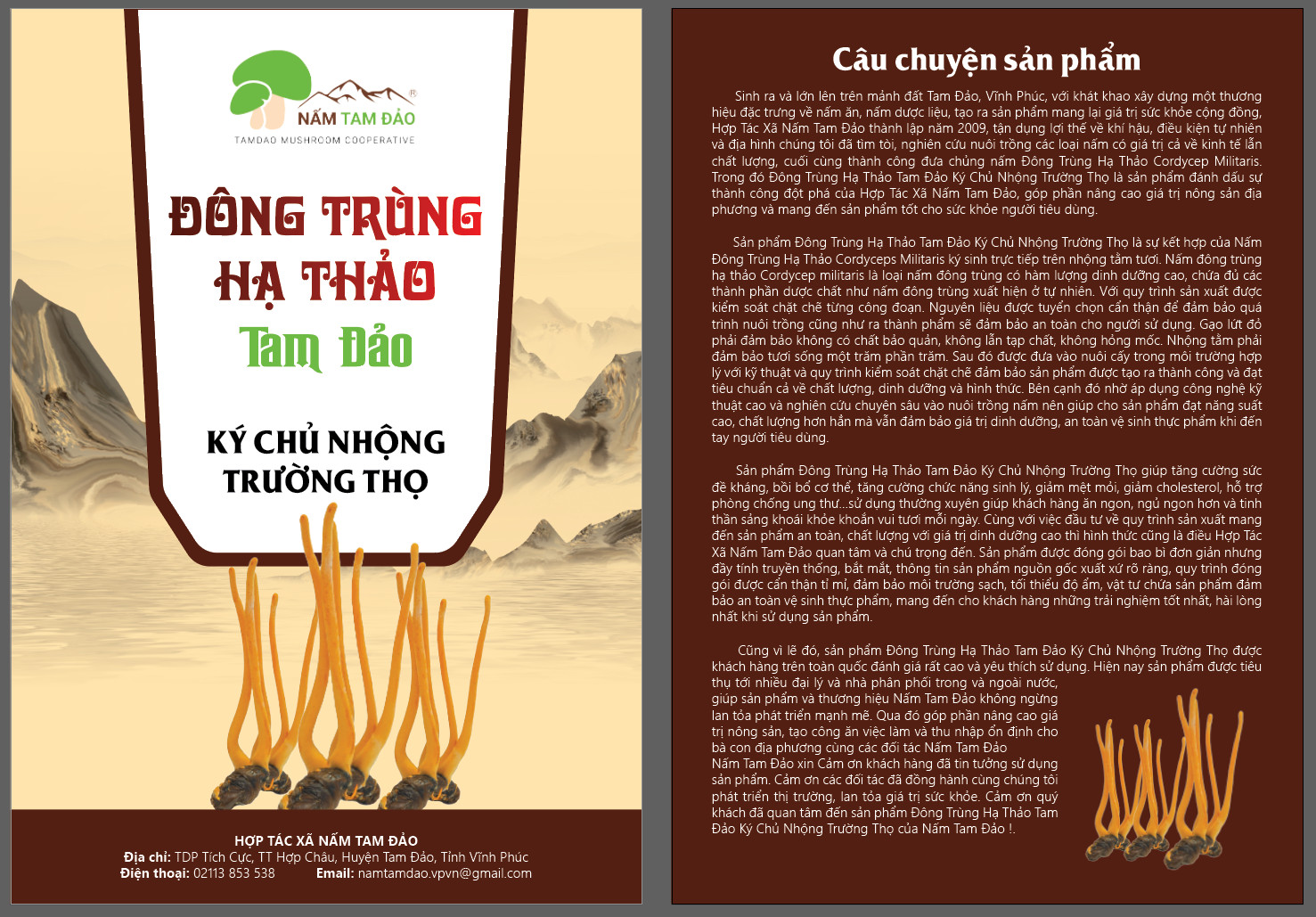 ĐÔNG TRÙNG HẠ THẢO TAM ĐẢO (KÝ CHỦ NHỘNG TRƯỜNG THỌ) 20 con x 2 lọ