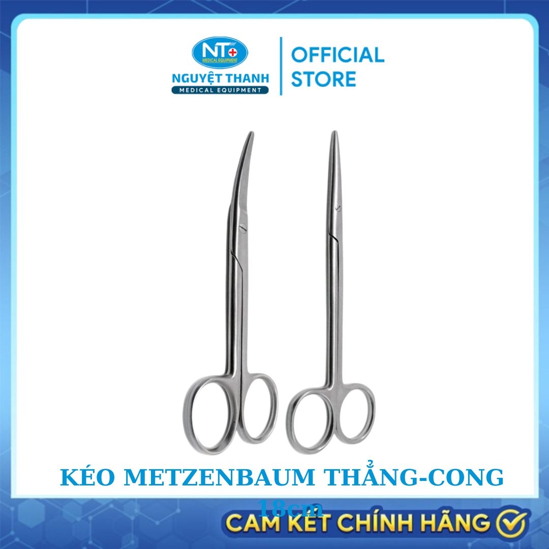 Kéo Metzenbaum Thẳng Cong - 16cm , 18cm, 20cm.