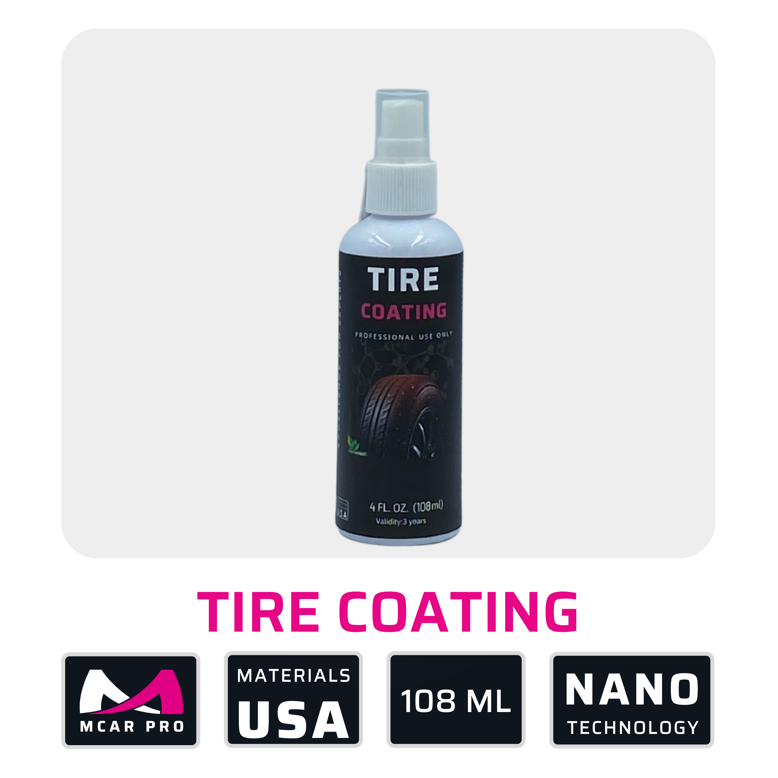 Dung dịch Chăm sóc Phục hồi lốp xe Tire Coating Agent - 108ml