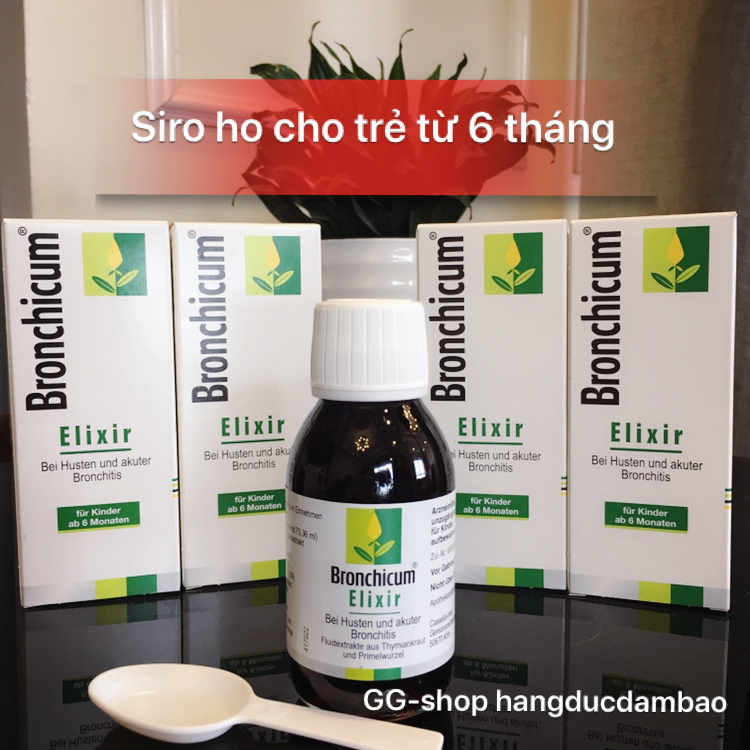 Bronchicum Elixir - Siro ho cho trẻ từ 6 tháng tuổi - Lọ 100ml