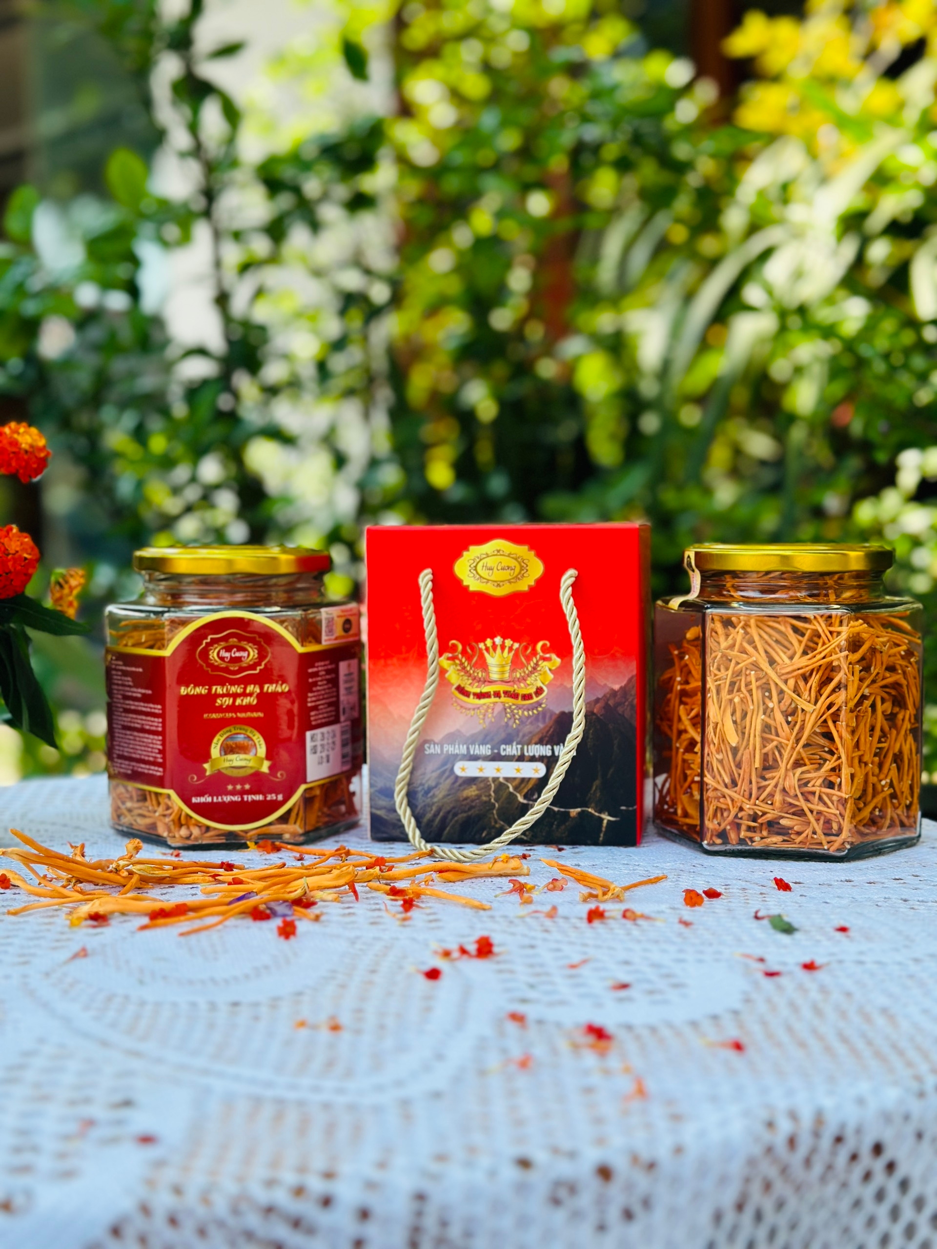 Đông trùng hạ thảo Huy Cương sợi rối lọ 25g 