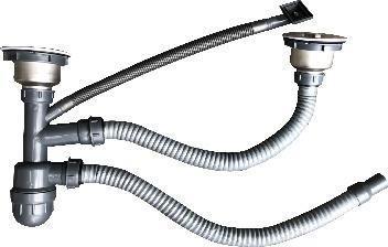 Xả chậu Inox 2 hộc