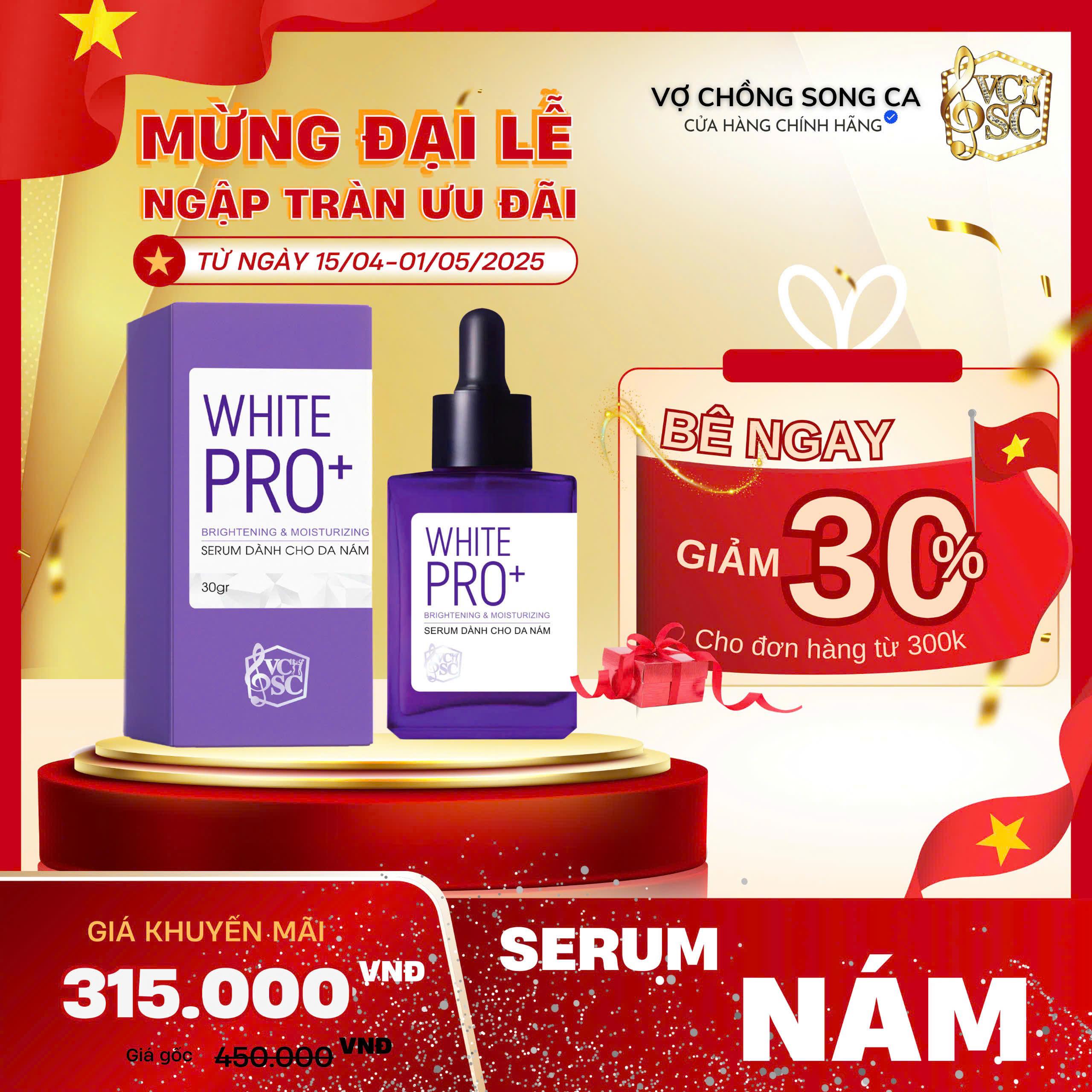 Serum Nám VCSC - Đặc Trị Nám, Sạm Da, Mờ Tàn Nhang, Kiềm Dầu Giảm Mụn