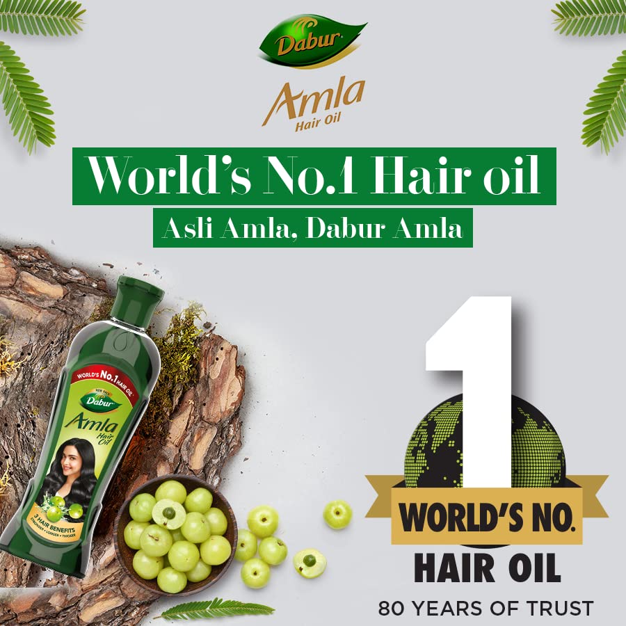 Dầu dưỡng tóc Dabur Amla 110ml - Tóc chắc khỏe, dài và dày - Nuôi dưỡng da đầu - Kiểm soát rụng tóc