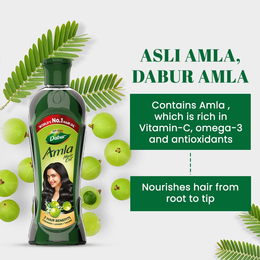 Dầu dưỡng tóc Dabur Amla 138ml - Tóc chắc khỏe, dài và dày - Nuôi dưỡng da đầu - Kiểm soát rụng tóc