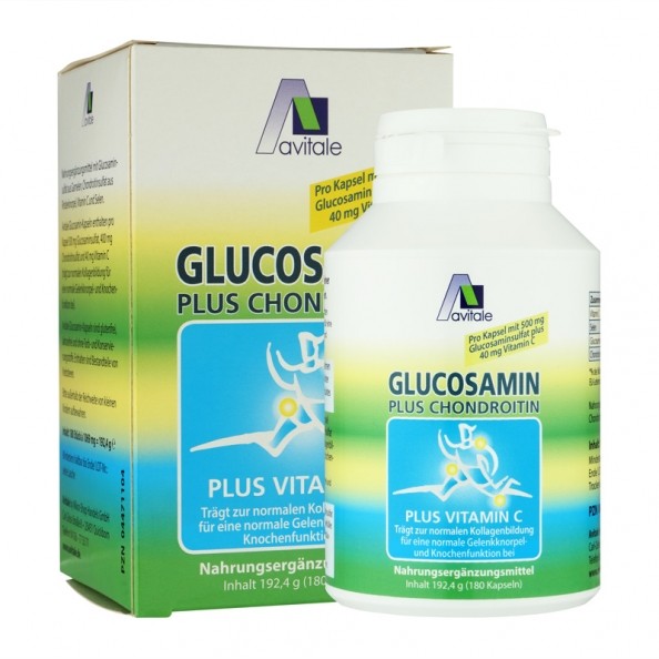 AVITALE Glucosamin 500mg, Chondroitin 400mg - Thuốc sụn khớp và chống oxy hóa, hộp 180 viên