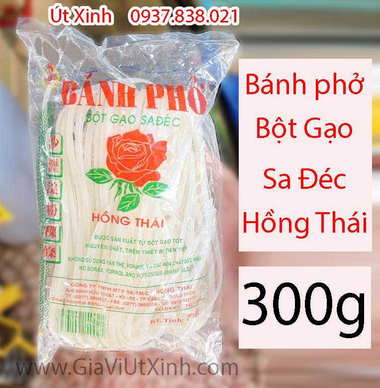 BÁNH PHỞ BỘT GẠO SA ĐÉC HỒNG THÁI 300G -  BÁNH PHỞ HOA HỒNG