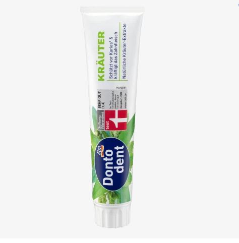 Dontodent Krauter - Kem đánh răng giúp hơi thở thơm tho, tuýp 100ml