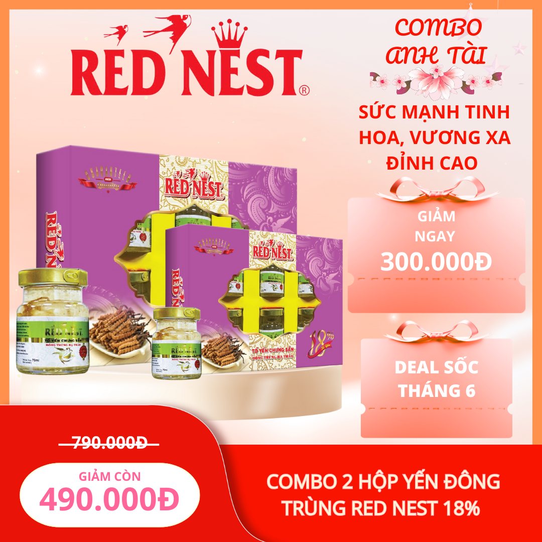 COMBO ANH TÀI ( BAO GỒM 2 HỘP YẾN ĐÔNG TRÙNG HẠ THẢO 18%)