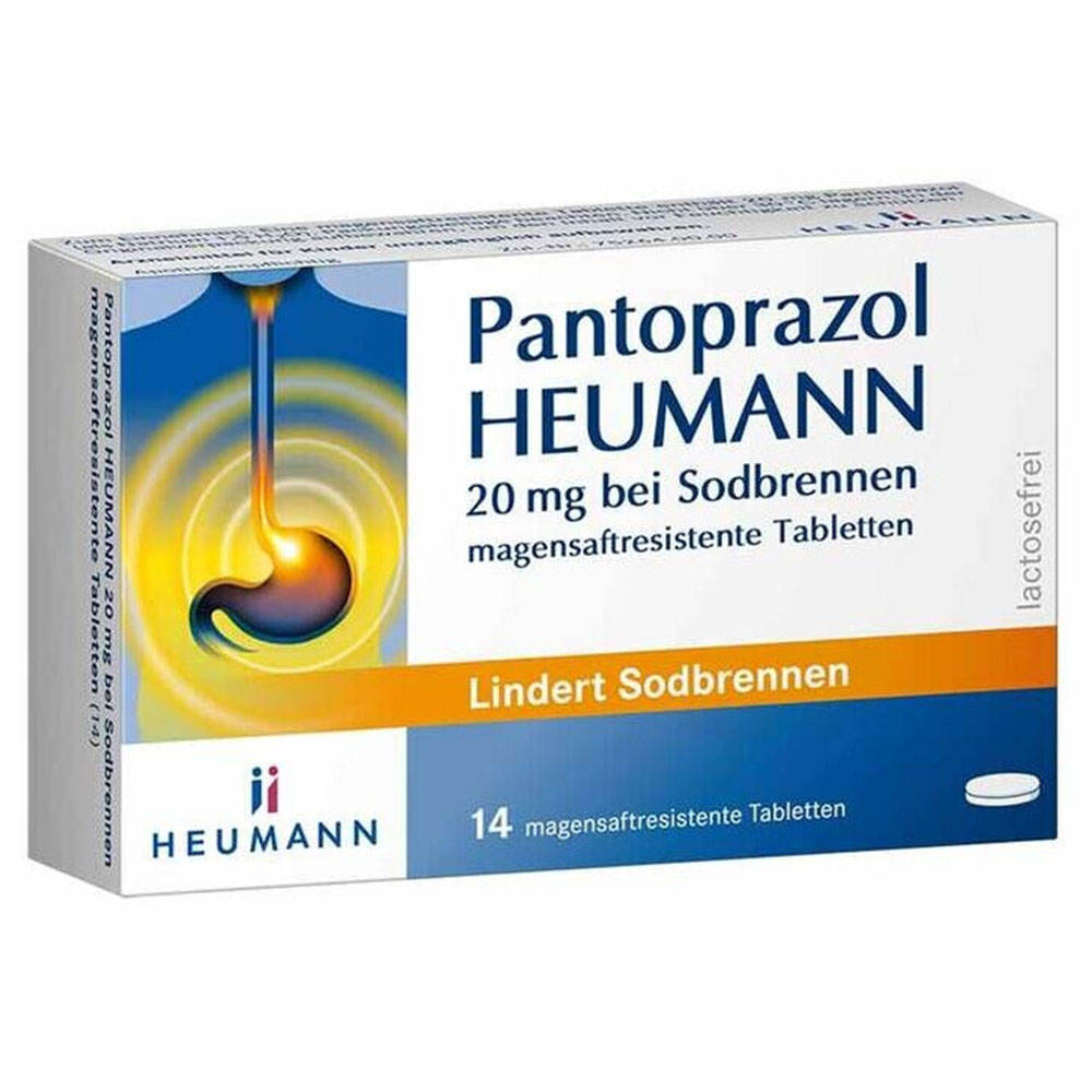 HEUMANN Pantoprazol - Trị loét dạ dày tá tràng và trào ngược thực quản, hộp 14viên