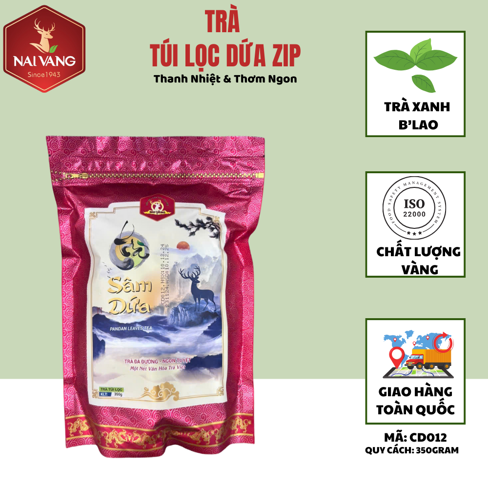  TRÀ TÚI LỌC DỨA ZIP -  CD012