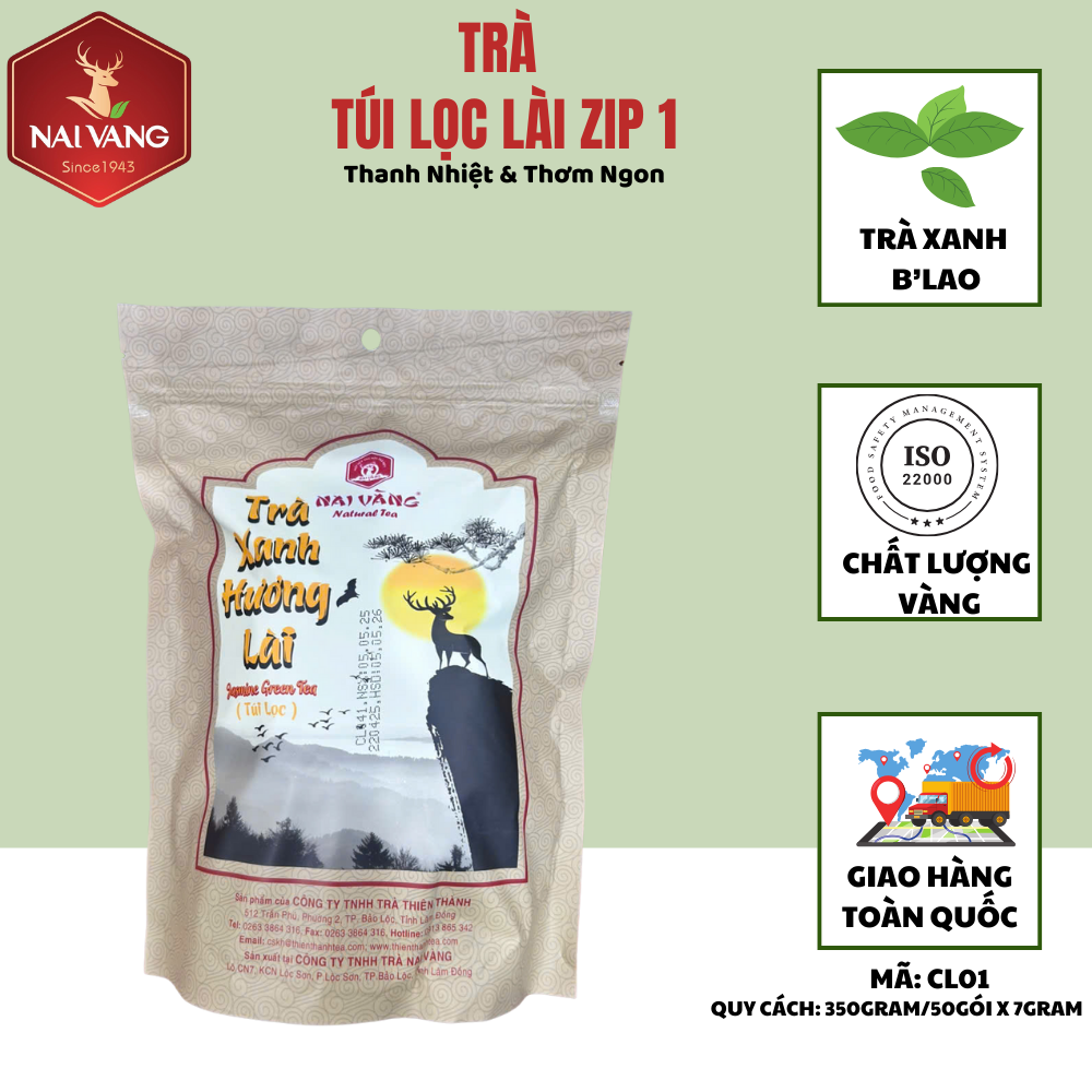  TRÀ TÚI LỌC LÀI ZIP 1 -  CL01