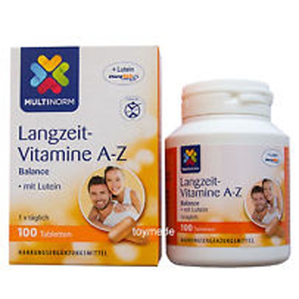MULTINORM Langzeit Vitamine A-Z - Thuốc bổ tổng hợp cho người từ 18 tuổi trở lên, Hộp 100 viên