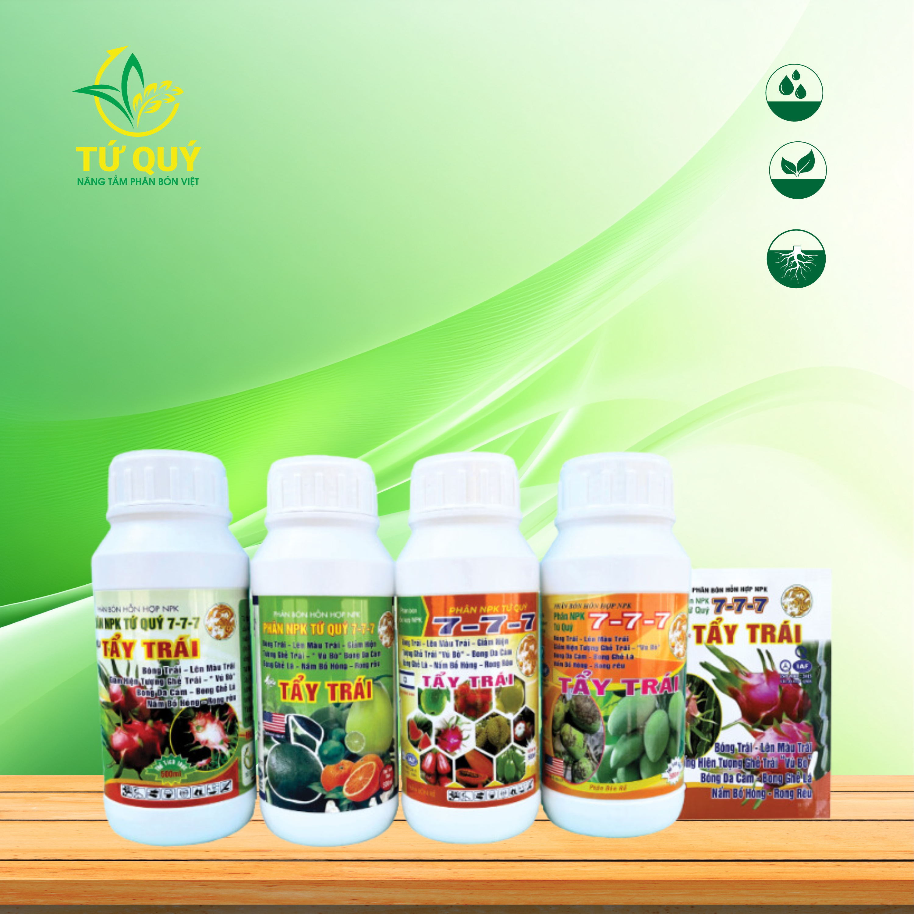 Tẩy Trái Tổng Hợp 7 -7 - 7 Chai 500ml