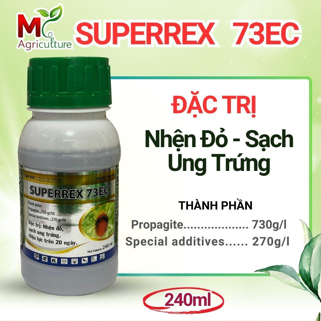 SUPERREX 73EC, Thuốc bảo vệ thực vật, trừ các loài nhện hại bông, đậu đỗ, chè, cây ăn quả, cây cảnh