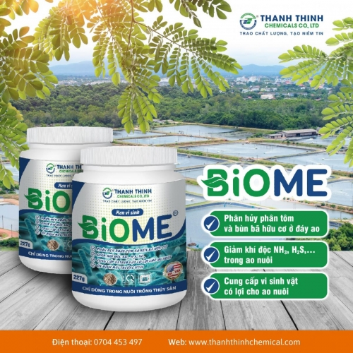 BIOME® (Dạng viên) 227g/hũ - Giảm khí độc, phân hủy phân tôm và mùn bã hữu cơ ở đáy nước ao nuôi