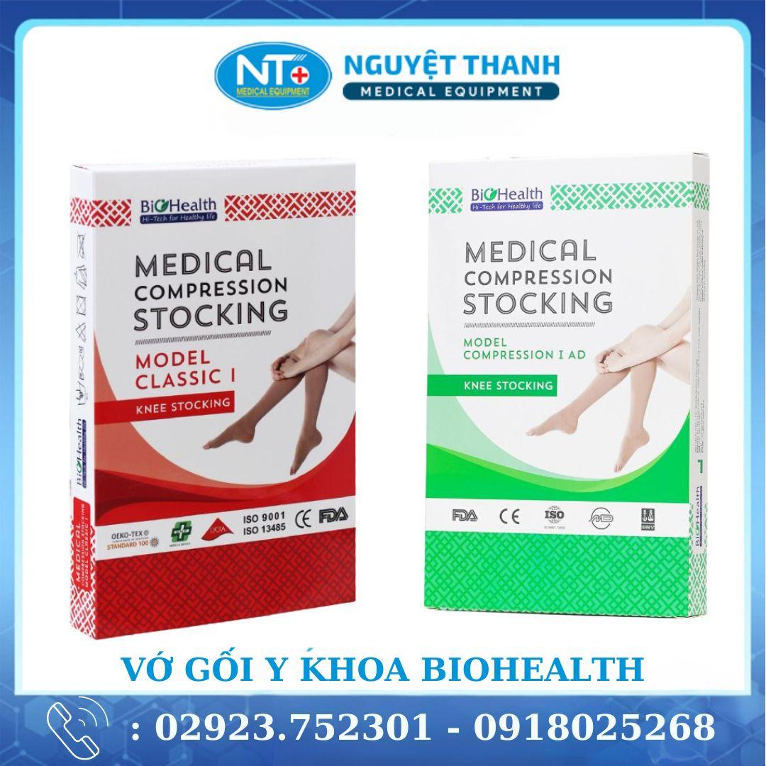 Vớ Gối Y Khoa Biohealth - Hổ Trợ Điều Trị Suy Giãn Tĩnh Mạch - Đơn Vị : 1 Đôi/ Hộp