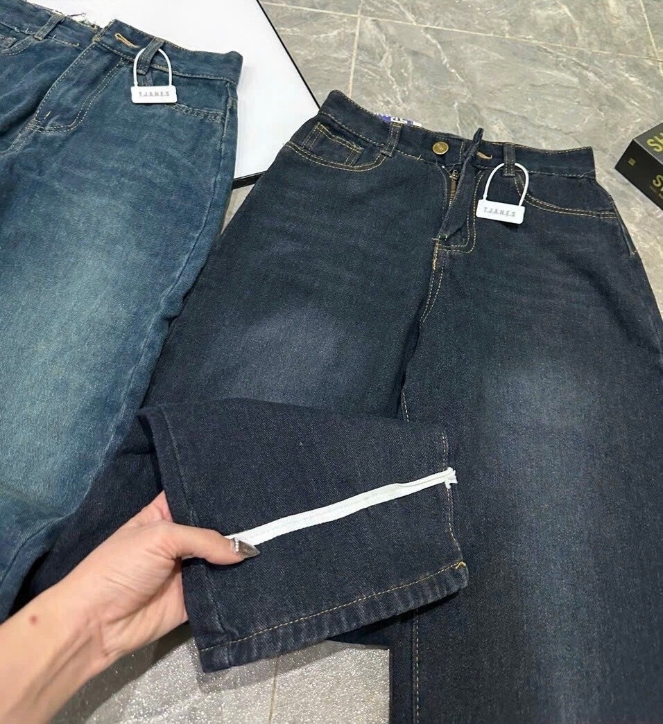 Quần Jean Suông Viền Ống Xinh Xuất Sắc