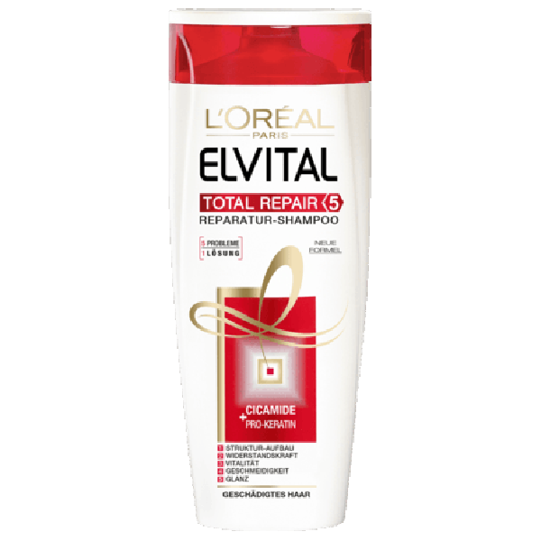 L'Oreal Paris Elvital - Dầu gội dành cho tóc hư tổn - Shampoo Total Repair 5, 250 ml