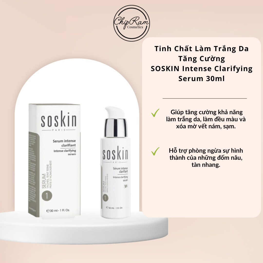 Tinh Chất Làm Trắng Da Tăng Cường SOSKIN Intense Clarifying Serum 30ml