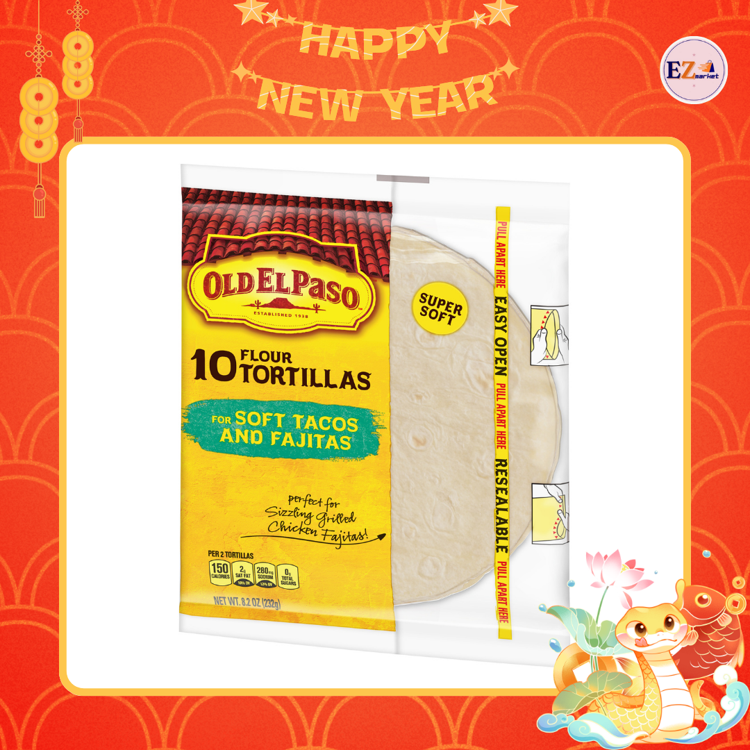 Vỏ Bánh mềm Tortillas Old El Paso (size 232g và 311g) Xuất Xứ: Mỹ
