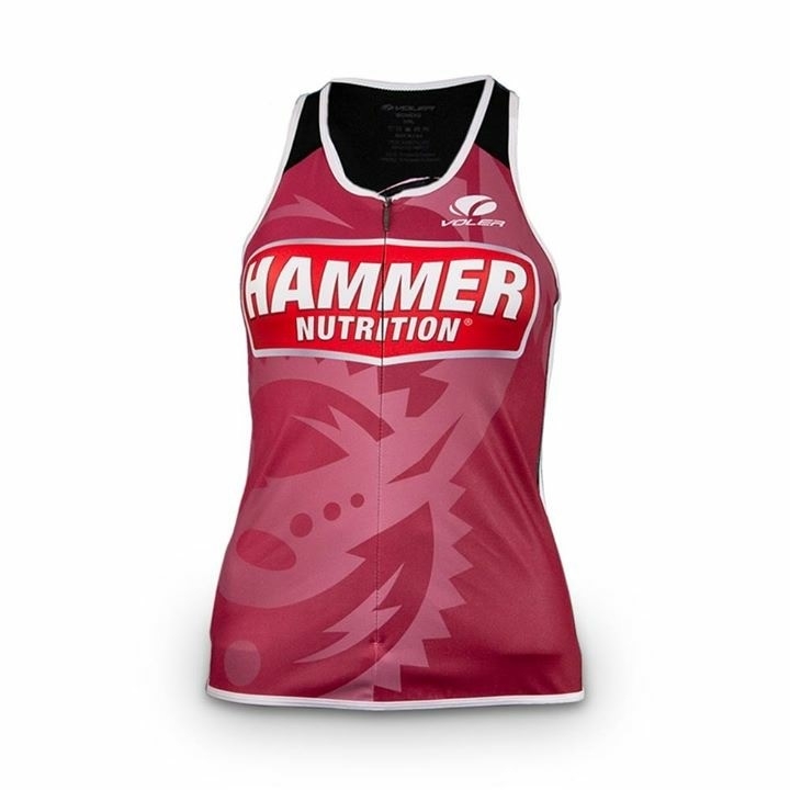 Áo thể thao Hammer cho nữ màu hồng dâu - Voler Women's Tri Top Cranberry