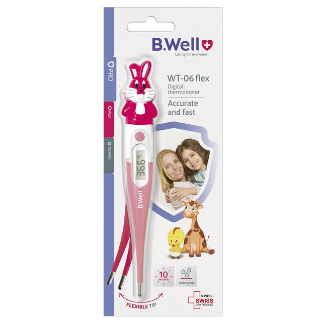 Nhiệt kế điện tử an toàn cho bé hình vịt, hình thỏ B.well Swiss WT-06 FLEX Yokids Plaza