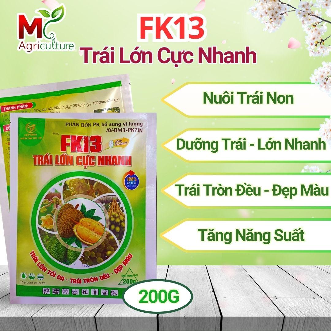 FK13 LỚN TRÁI CỰC NHANH, Gói 200Gram, Chuyên dùng cho cây sầu riêng