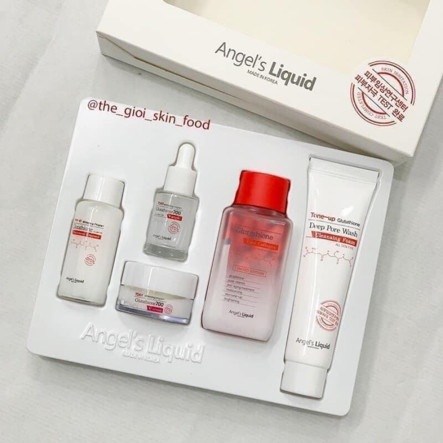 Set 5 Món Dưỡng Trắng Da Chuyên Sâu Glutathione 7 Days Angel's Liquid