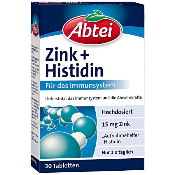 ABTEI Zink + Histidine - Bổ sung Kẽm và axit amin, hộp 30 viên