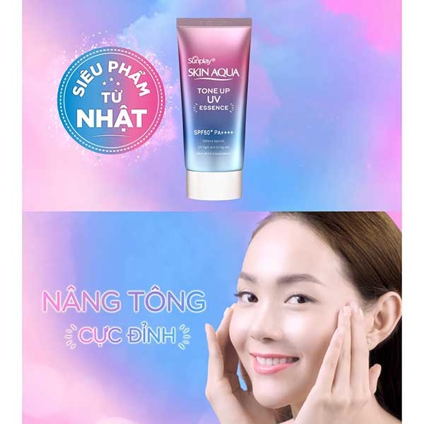 Kem chống nắng nâng tông da Skin Aqua SPF50+ PA++++ 80g - Da thường