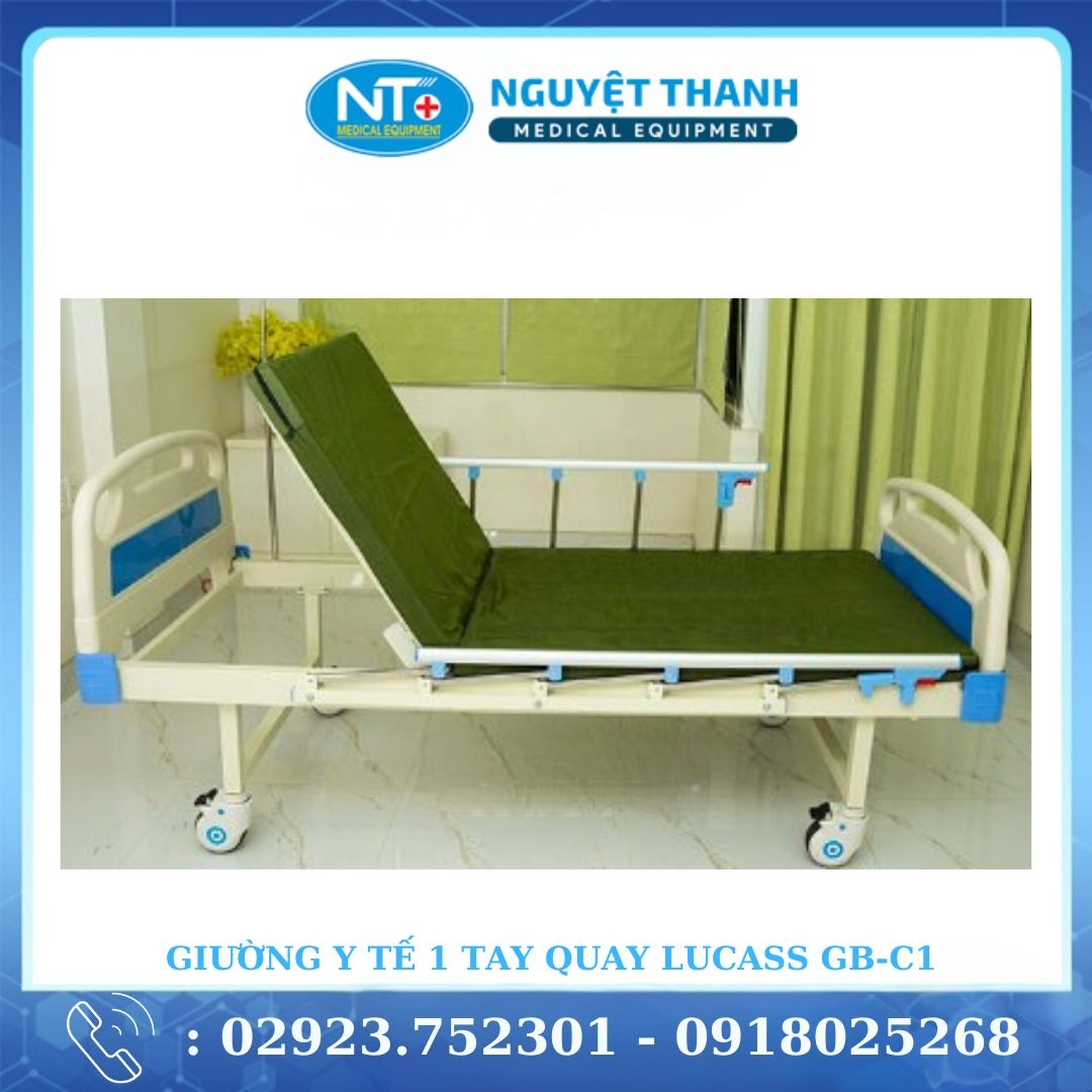 Giường Y Tế 1 Tay Quay Lucass GB-C1 