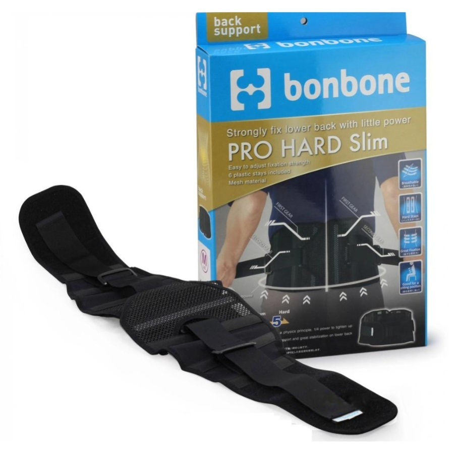 Đai Cột Sống Bonbone Pro Hard Slim (Màu Đen) 