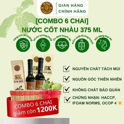 [COMBO 6 CHAI] NƯỚC CỐT NHÀU SK NONI 375 ML
