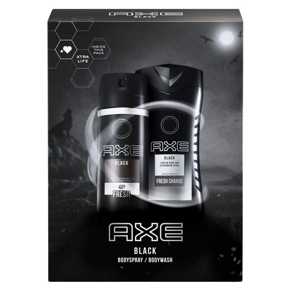 AXE BLACK Set - Bộ Sữa tắm và Xịt khử mùi hương Gỗ nam tính